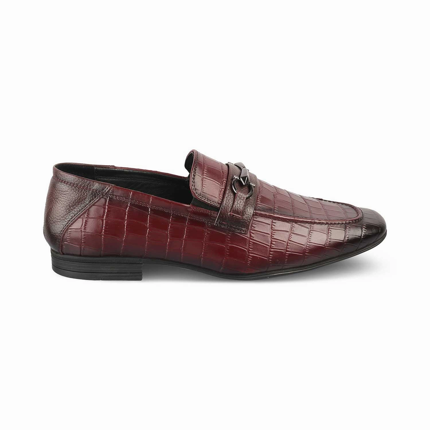 Heren Loafers The Reptile Wine Mens Leather Loafers