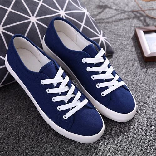 Shoes Portland Maine Casual Women's Vulcanize Shoes Lace-Up Solid Female Fashion Walking Ladies Canvas Shoes Flat Footwear Women Summer Shoes CLD901