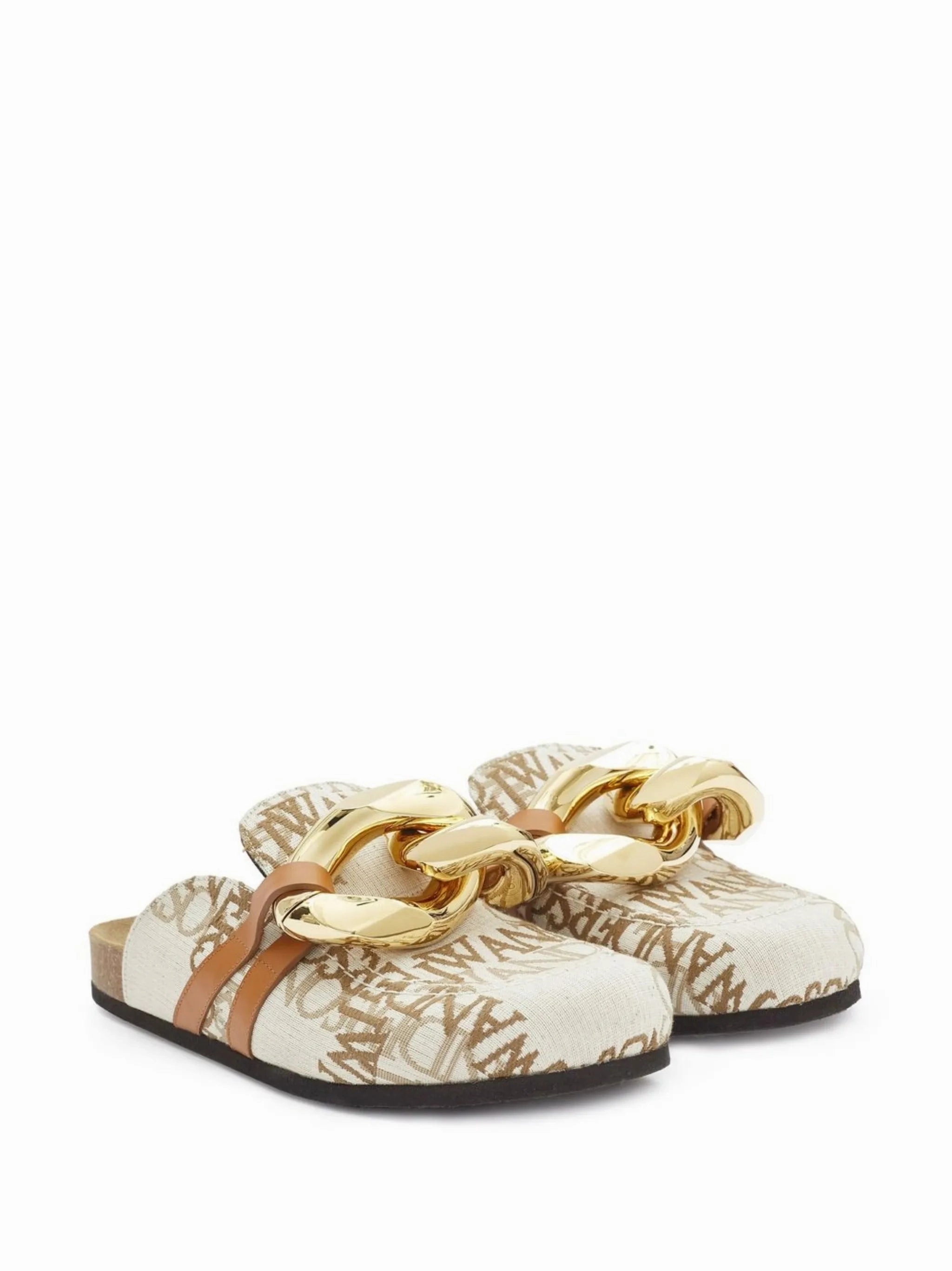 Penny Loafers Styling Chain logo grid mules