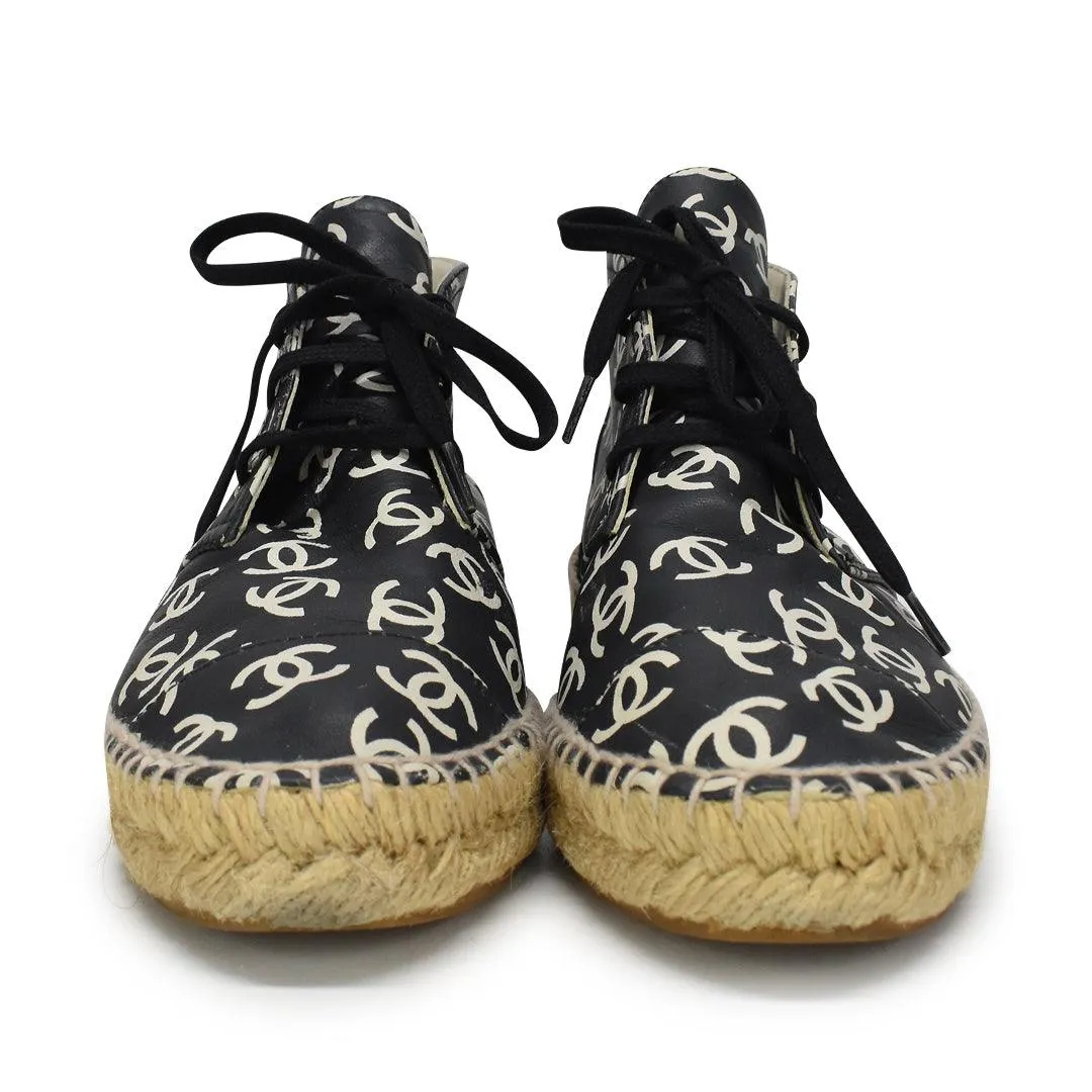 Chanel Espadrilles - Women's 38 Espadrille Ankle Strap Wedge Shoes