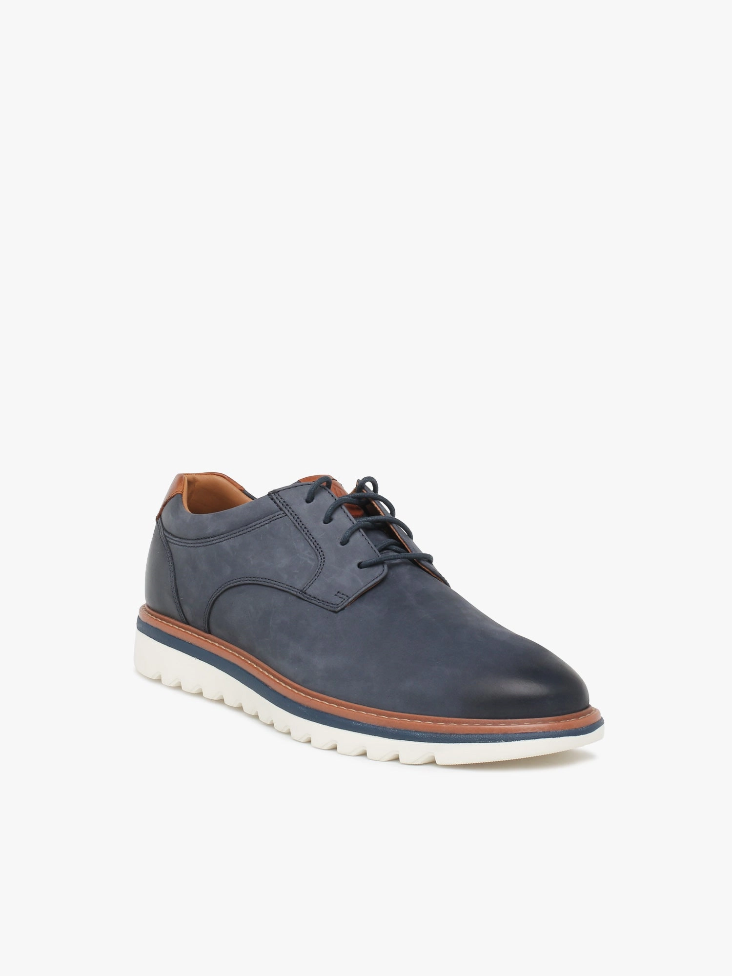 Square Toe Oxford Brydon Plain Toe Navy Nobuck