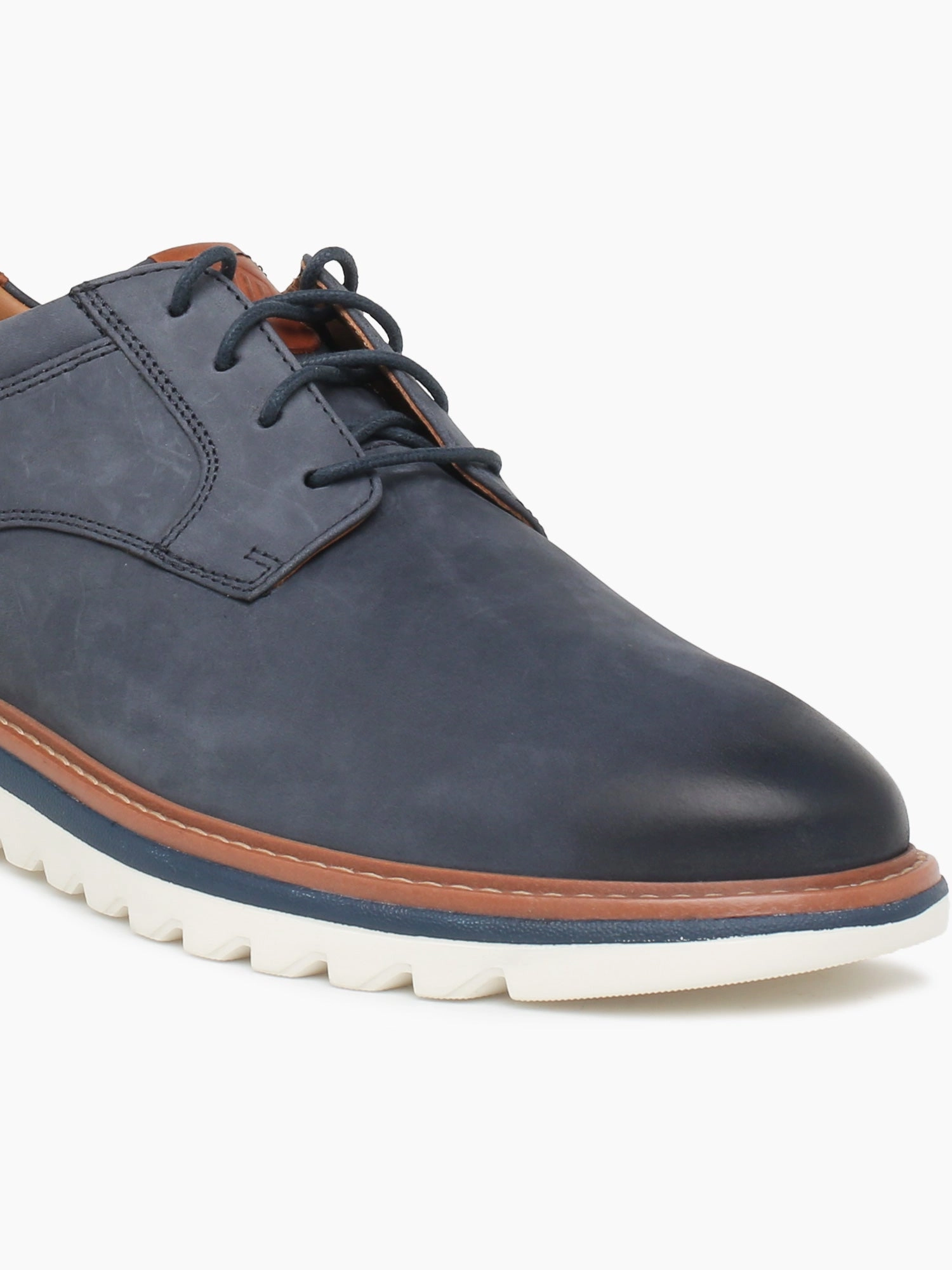 Oxford Not Brogues Brydon Plain Toe Navy Nobuck