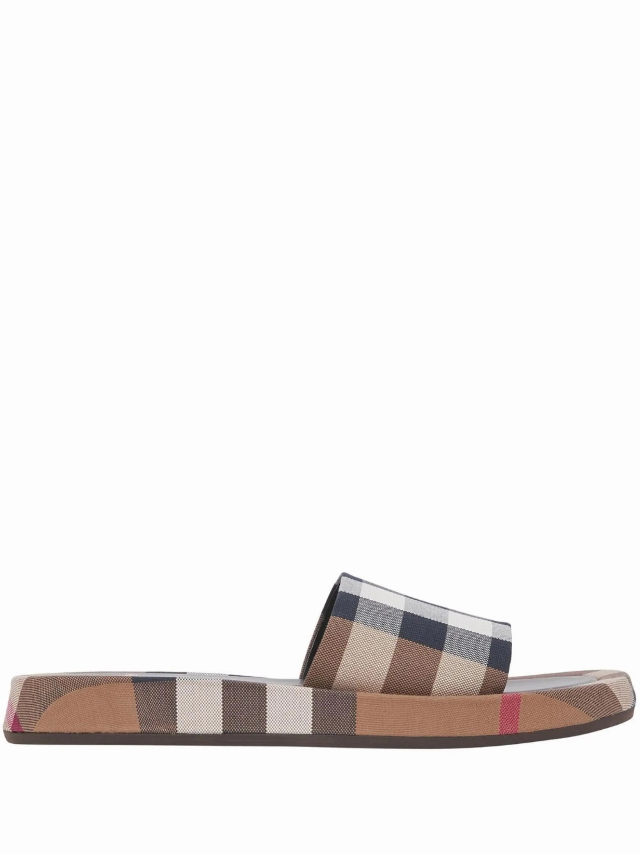 check-print cotton slides Dormie Slippers