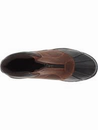 Camel Flat Ankle Boots Blizzard Ankle Zip M Brown/Black 3E