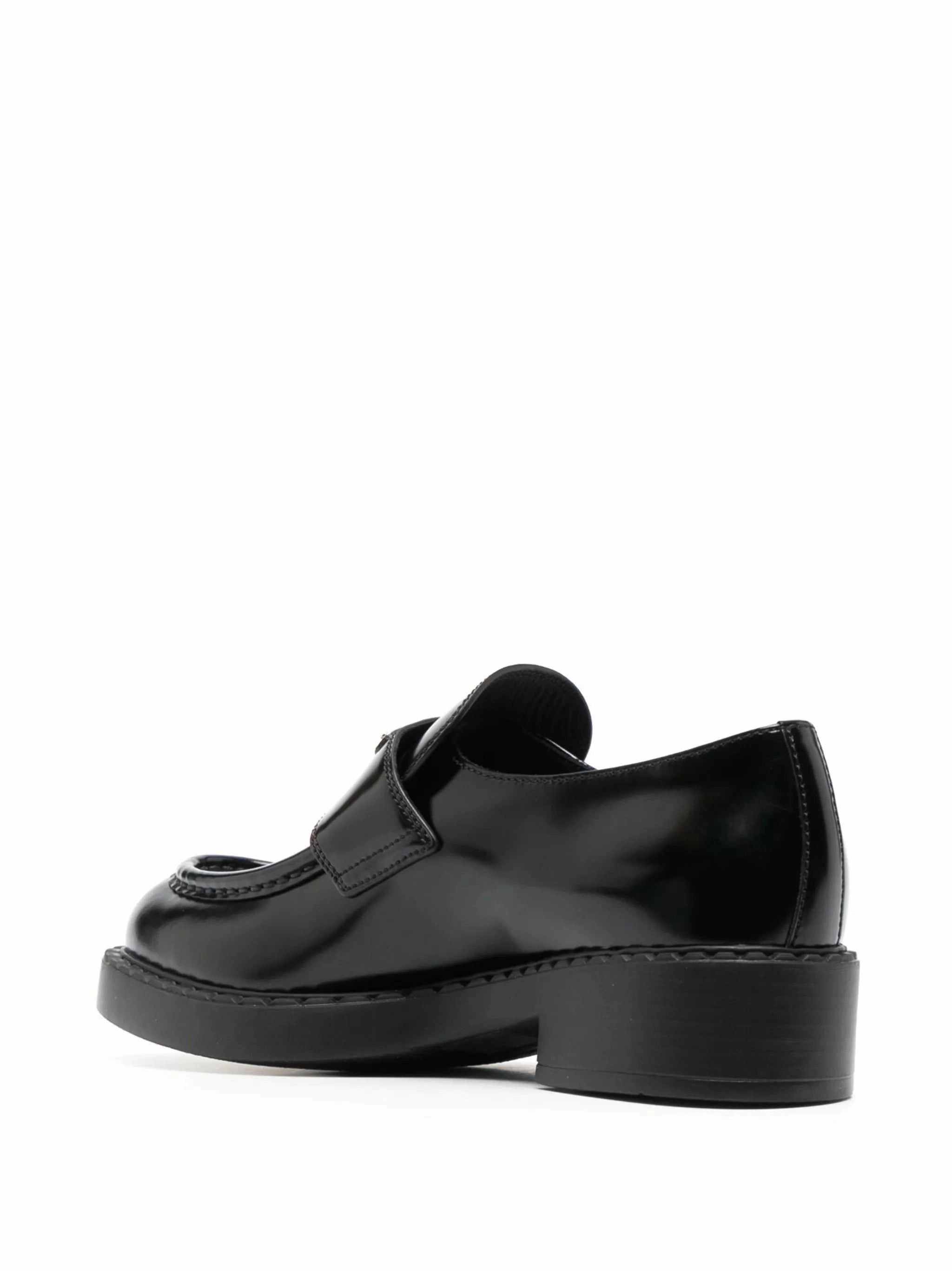 Chocolate logo plaque 40mm loafers Platform Heel Loafers