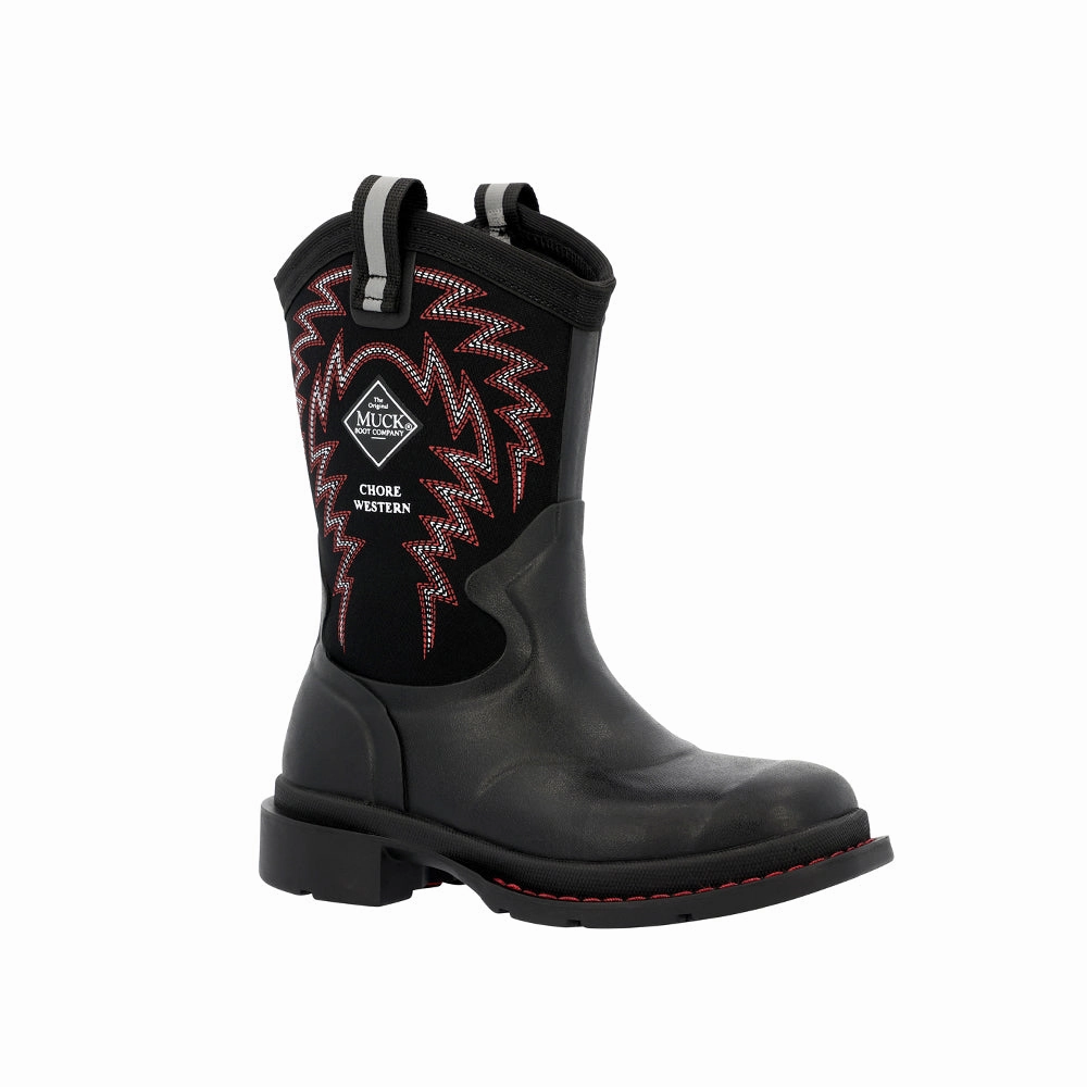 Boots With Knit Chore Western Round Toe Pull On Boots (Little Kid-Big Kid)