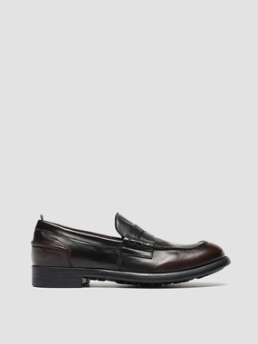 CHRONICLE 056 - Dark Burgundy Leather Penny Loafers Filling Pieces Loafers