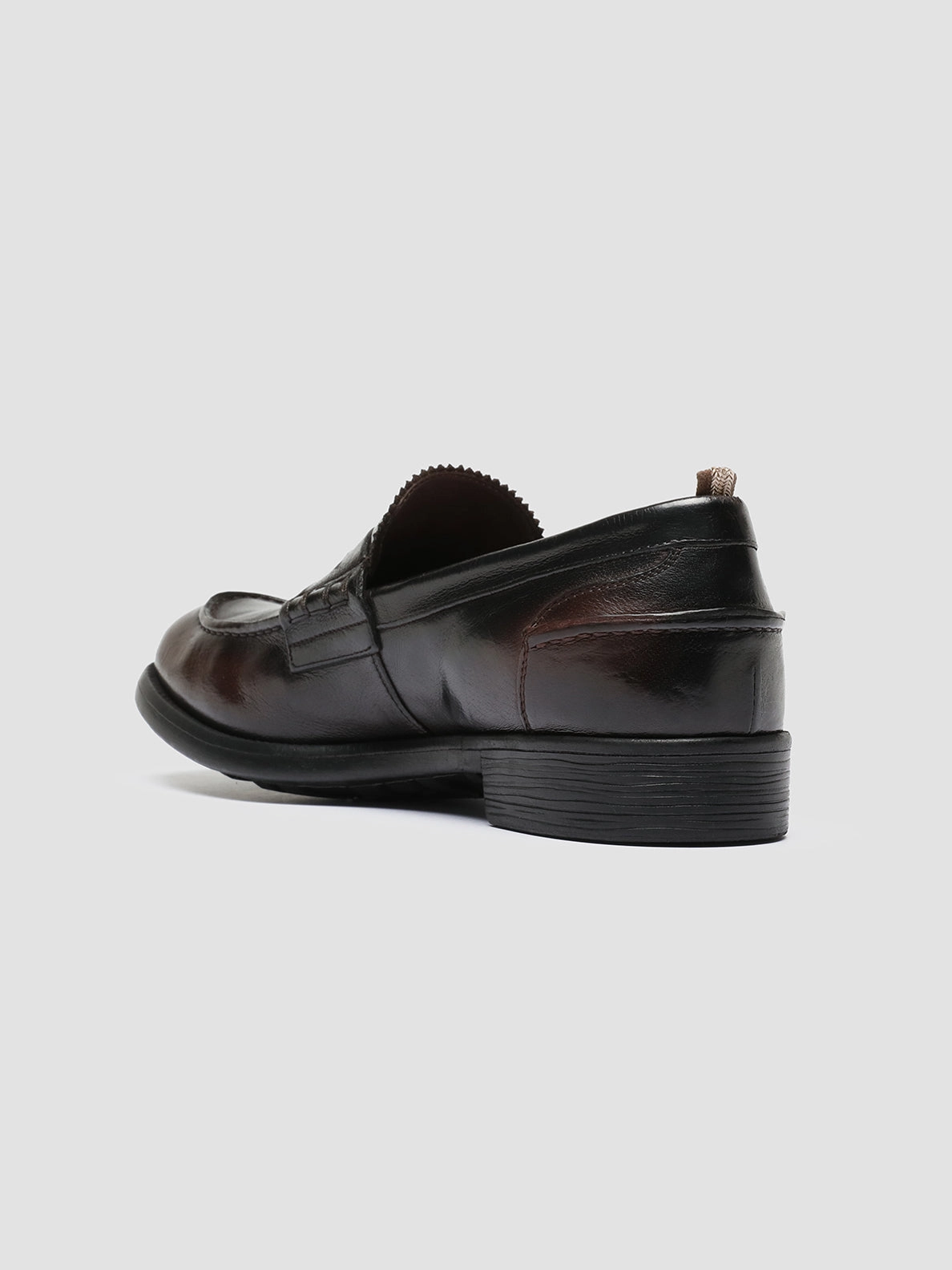 CHRONICLE 056 - Dark Burgundy Leather Penny Loafers Orthofeet Loafers