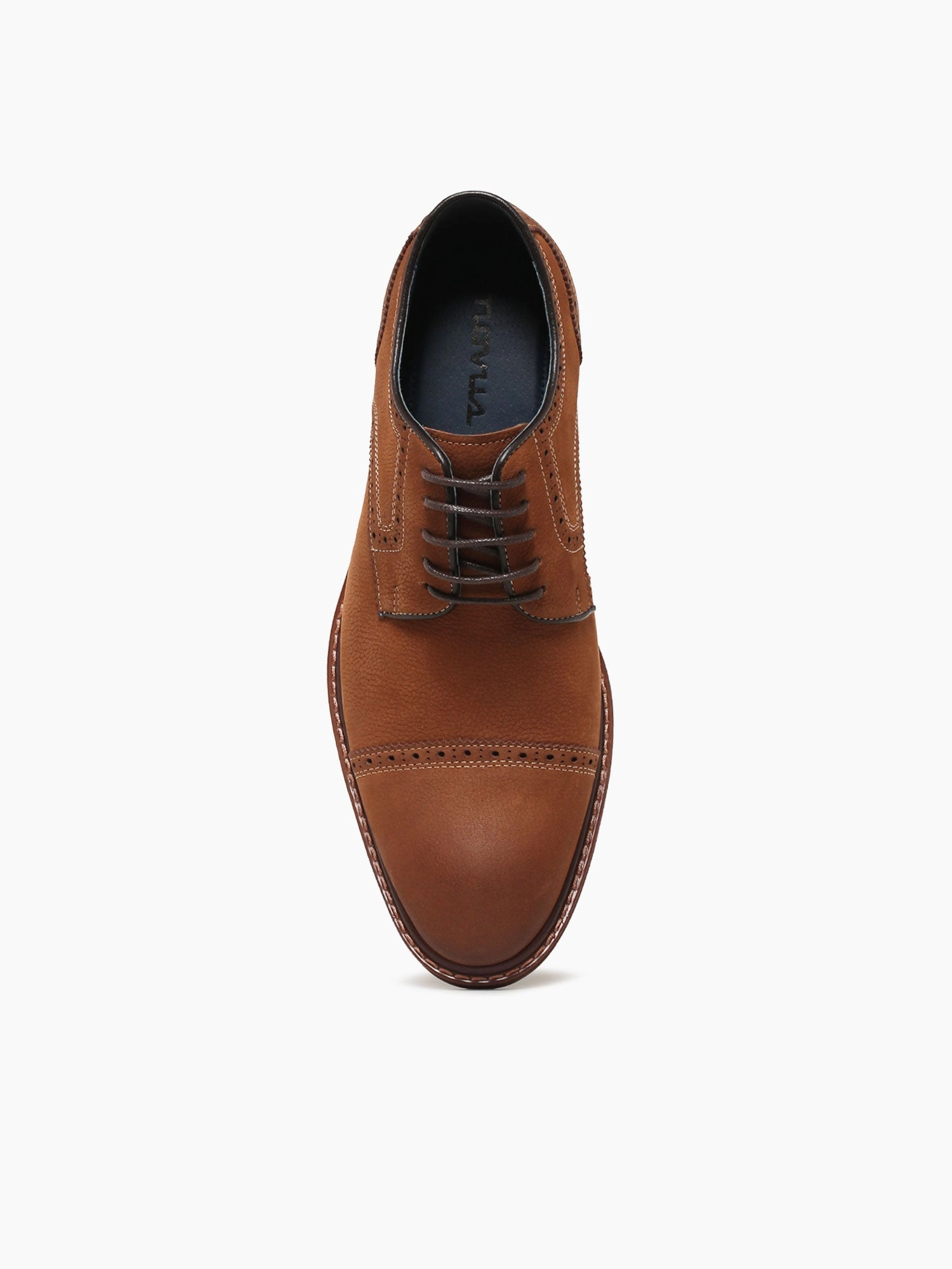 Ciceron Tan Soft Tumbled Nubuck Dark Oxford Shoes