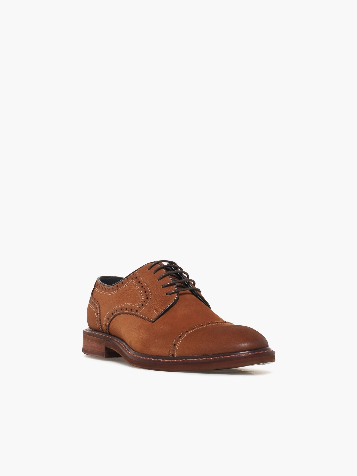 Ciceron Tan Soft Tumbled Nubuck Colored Oxfords