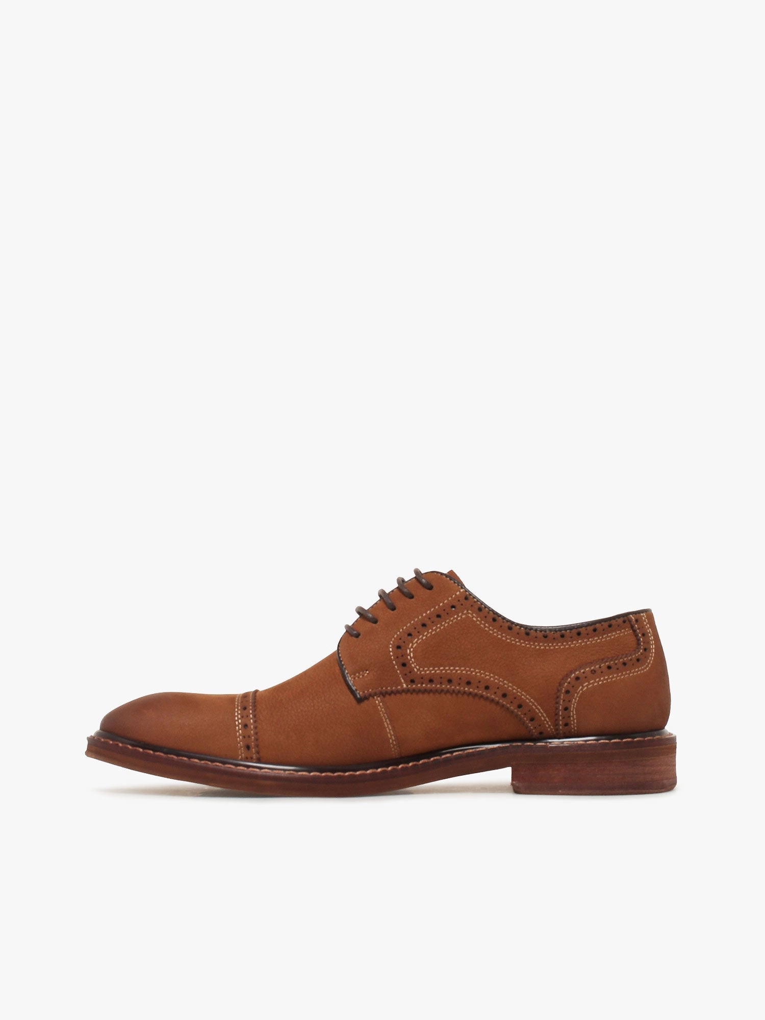 Ciceron Tan Soft Tumbled Nubuck Burnished Oxfords