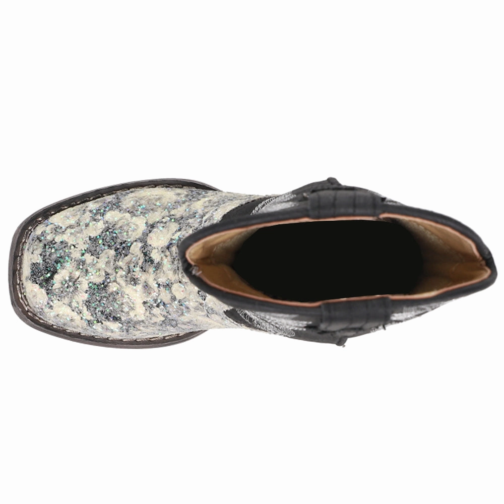 Snow Dog Boots Claire Floral Square Toe Cowboy Boots (Little Kid-Big Kid)