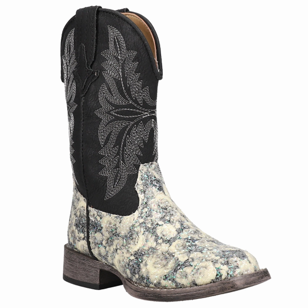Top Rated Hiking Boots Claire Floral Square Toe Cowboy Boots (Little Kid-Big Kid)