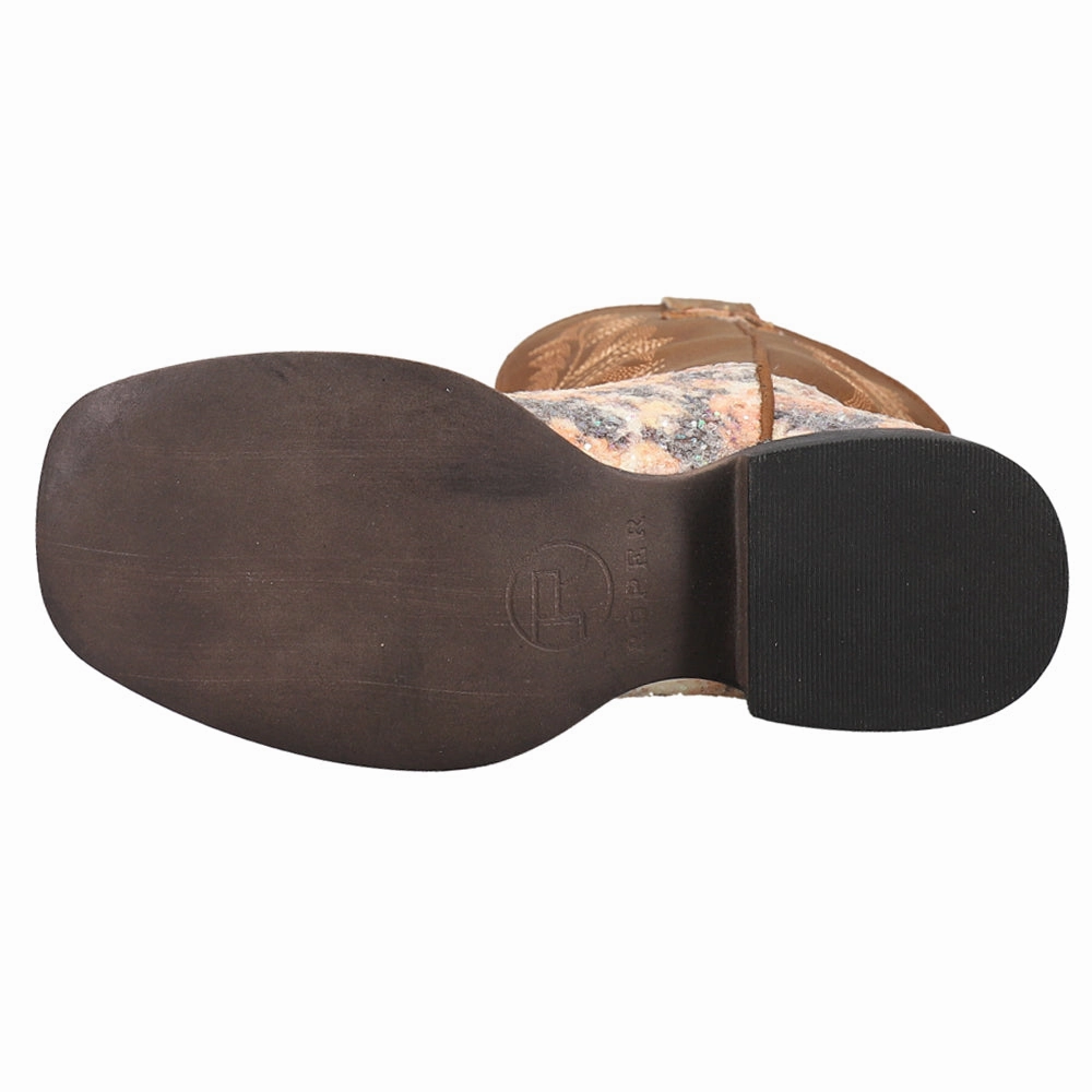 Waterproof Claire Floral Square Toe Cowboy Boots (Little Kid-Big Kid)