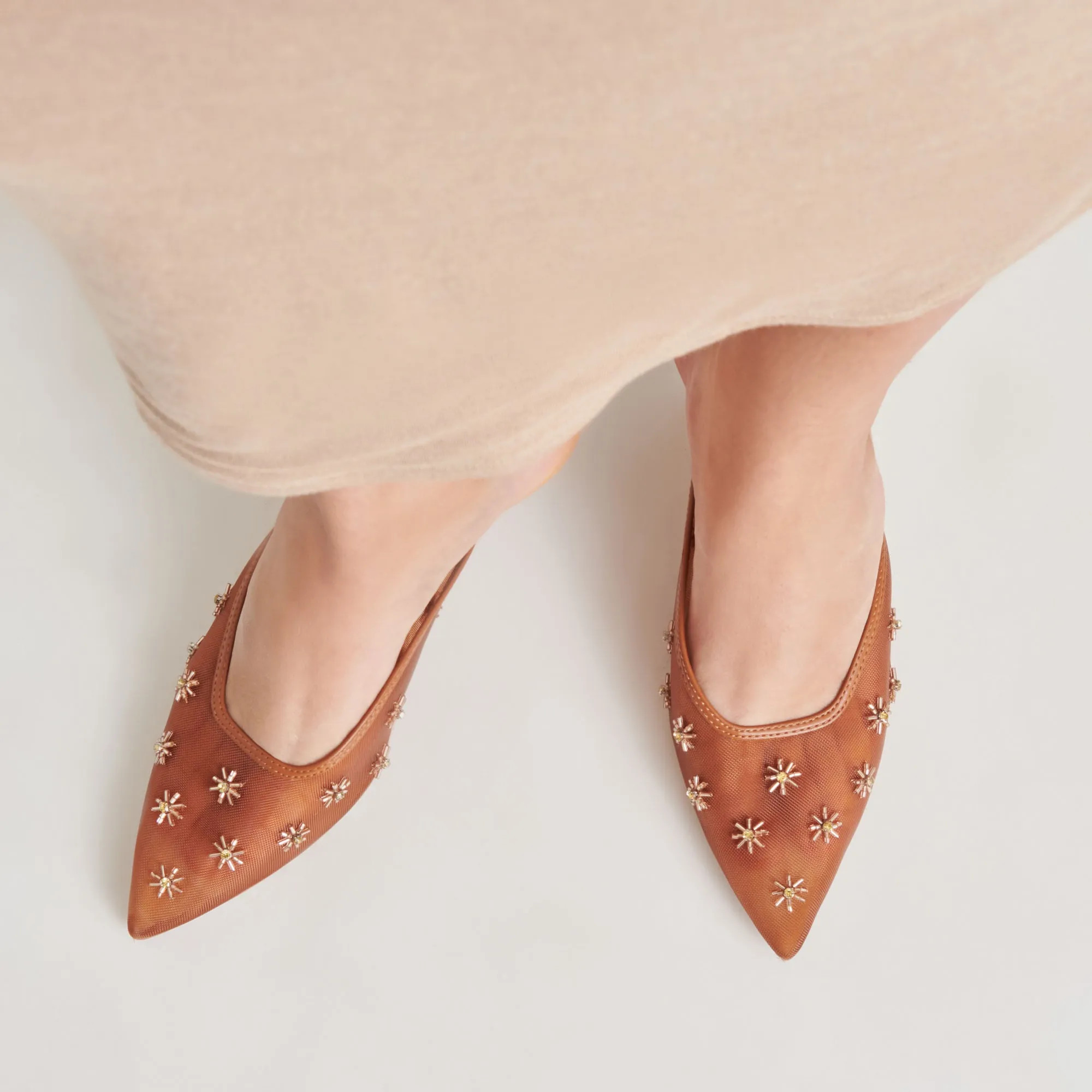 CLARA WIDE HEELS SADDLE MESH Heels Size 14