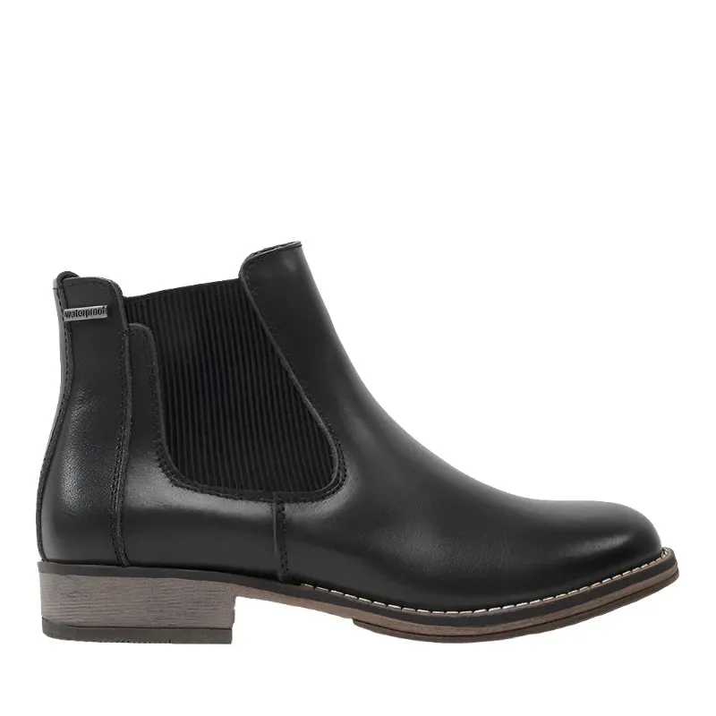 Berlina Black Wide Fit Leather Chelsea Boots