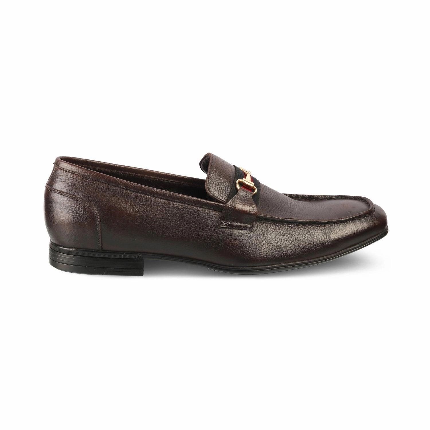 The Suchi Brown Mens Leather Loafers Wedding Loafers
