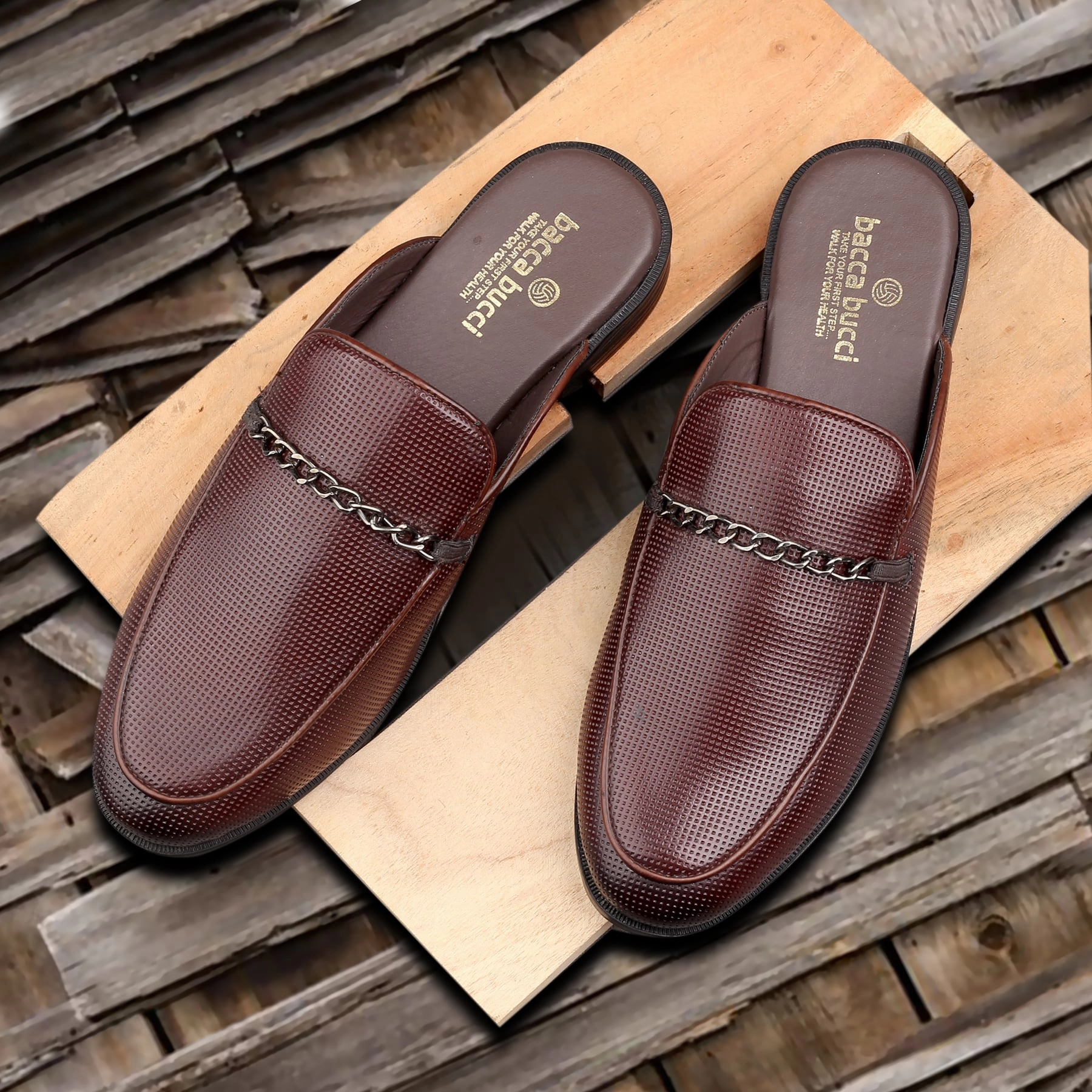Bacca Bucci MOROCCO Mules Clogs Open back Loafers with Comfortable Memory Insoles Bon Bon Loafers