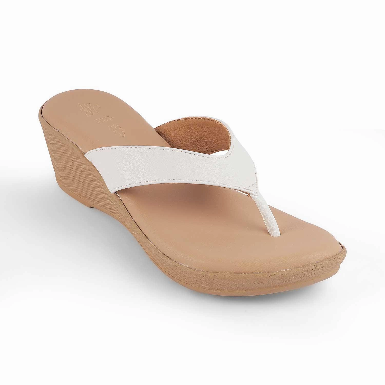 Tresmode Terni White Women's Casual Wedge Sandals Teva Flatform Sandals