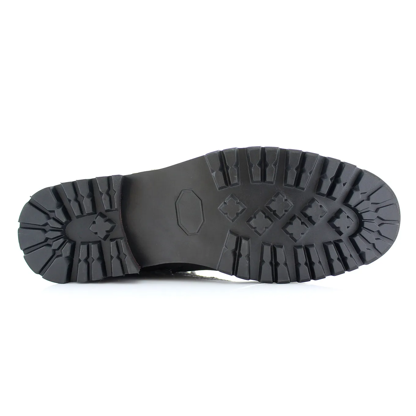 COHEN Combat Boots With Chains And Buckles