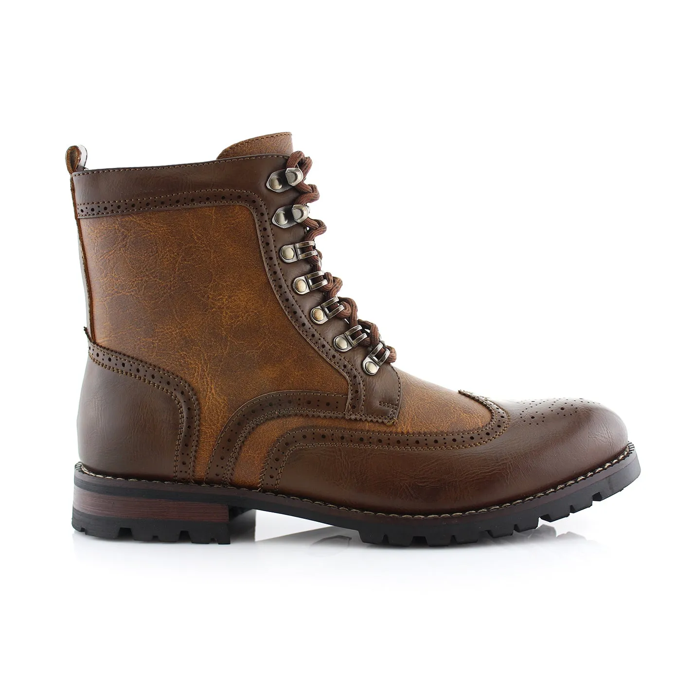 COHEN Combat Boots Lace Up Ankle Booties