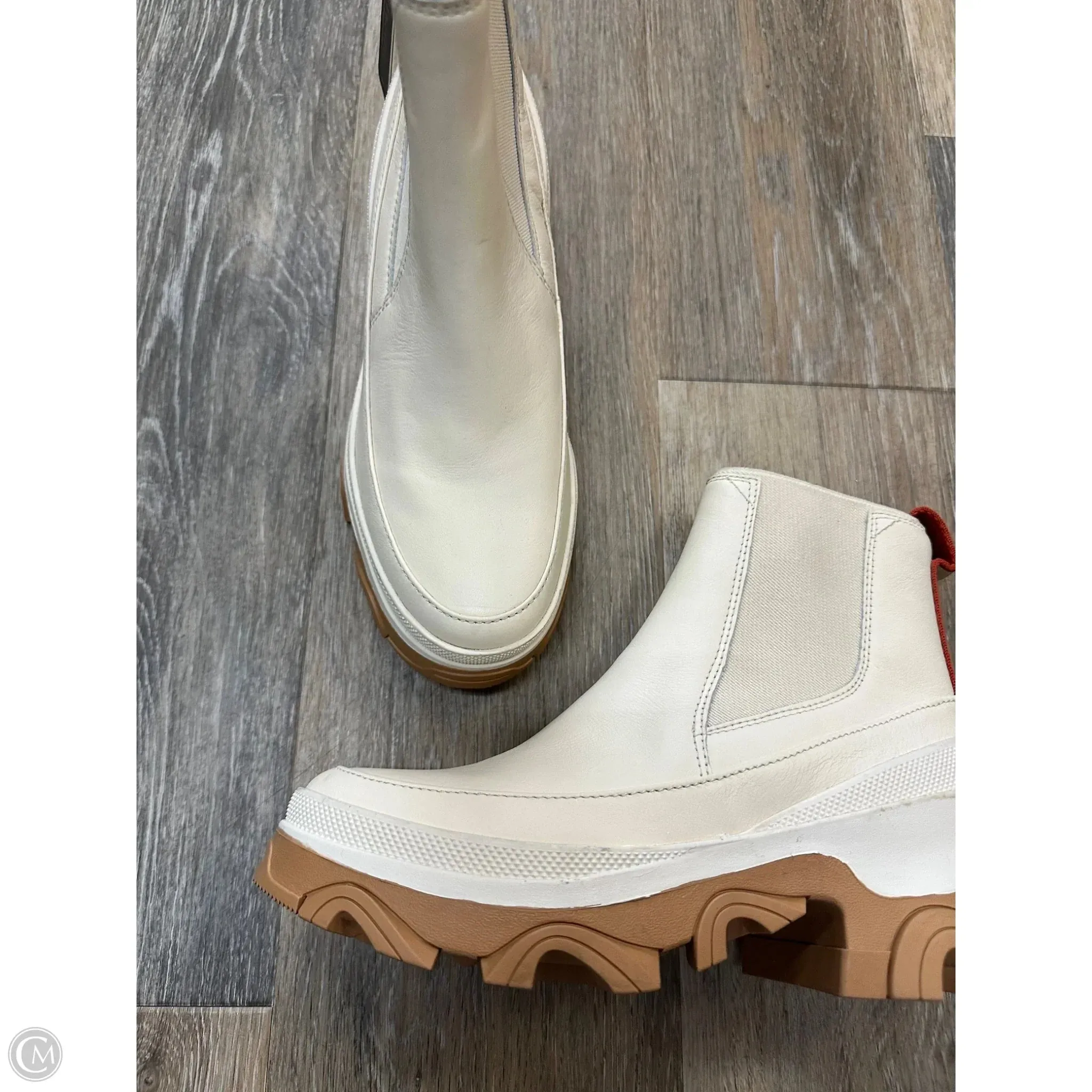 Rev It Up Combat Boots Boots Combat By Sorel In Cream, Size: 6