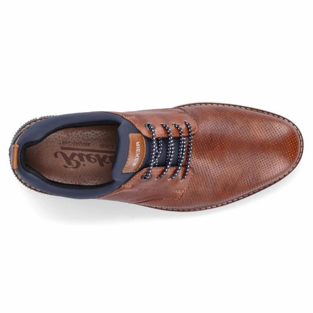 Rieker Dustin 50 Brown/Lake Leather Oxford (Men's) Derby Oxfords