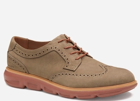 Oxfords Size 6 J&M Larkin Taupe Nubuck Wingtip