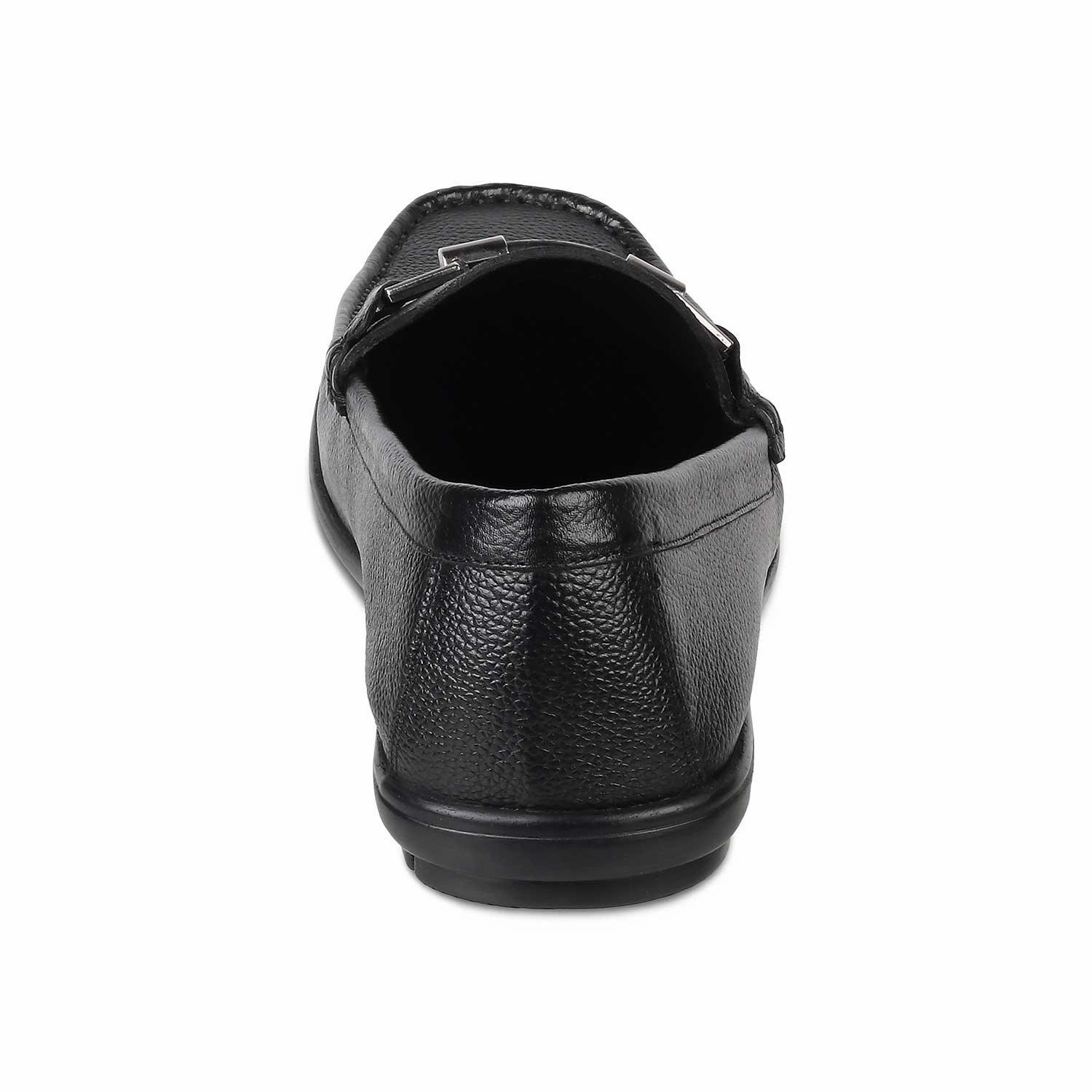 The Uffizi Black Men's Leather Loafers Tresmode Loafers House