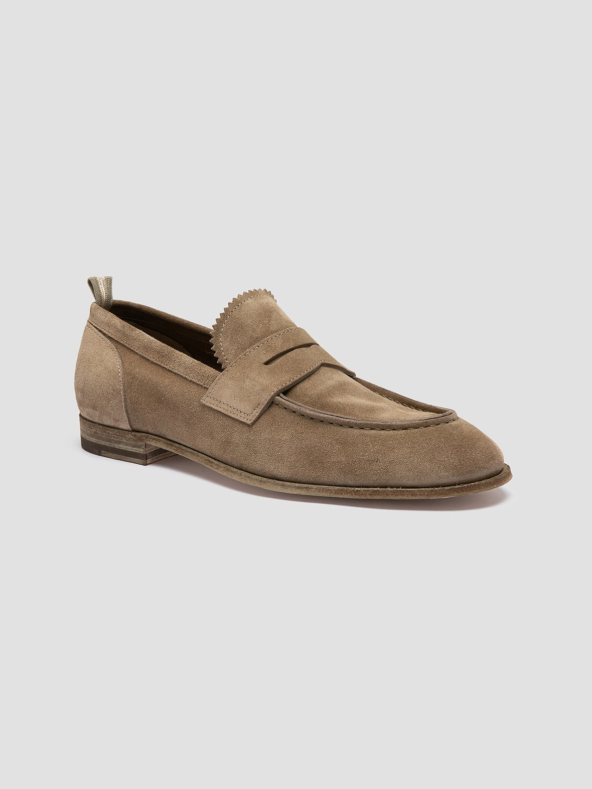 Tecova Loafers SOLITUDE 001 - Taupe Suede Penny Loafers