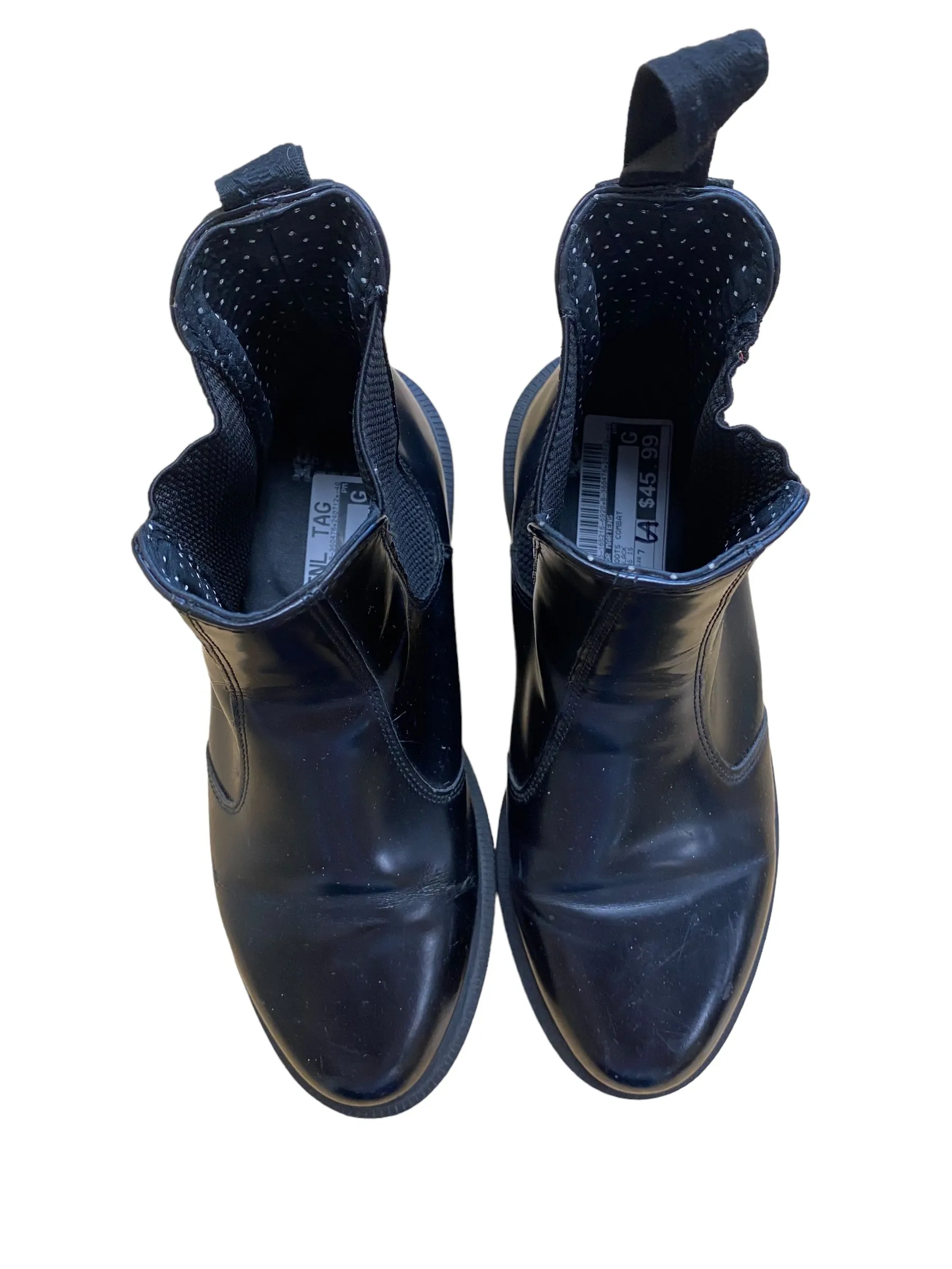 Black Boots Combat Dr Martens, Size 7 Wide Width Fashion Combat Boots