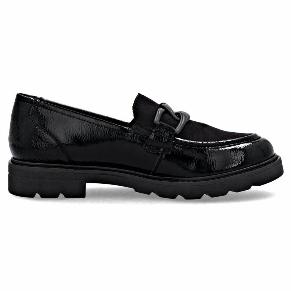 Remonte Anuschka 01 Black Leather Loafer (Women's) Clark's Loafers