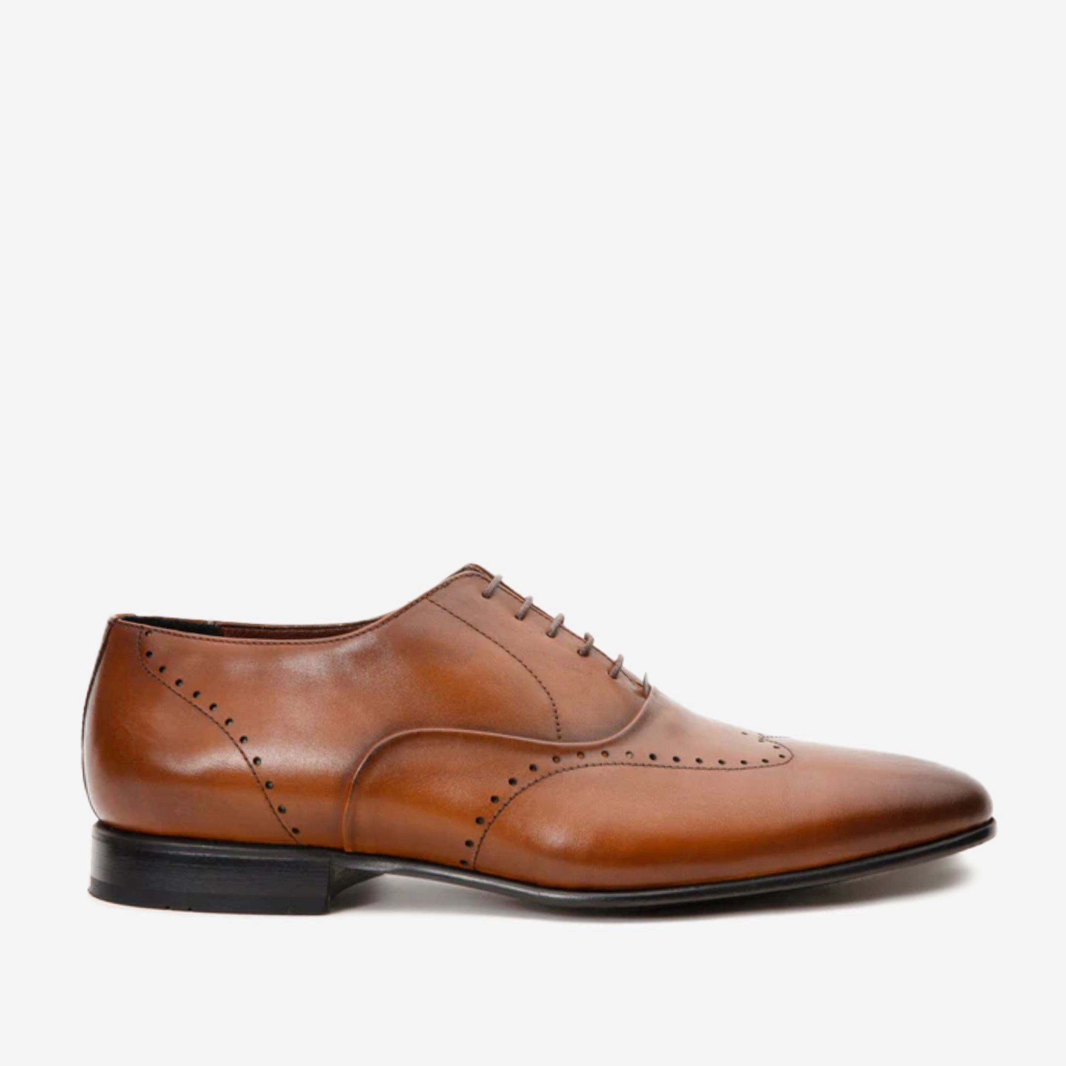 Oxford Booties The Roma Tan Leather Wingtip Oxford Men Shoe