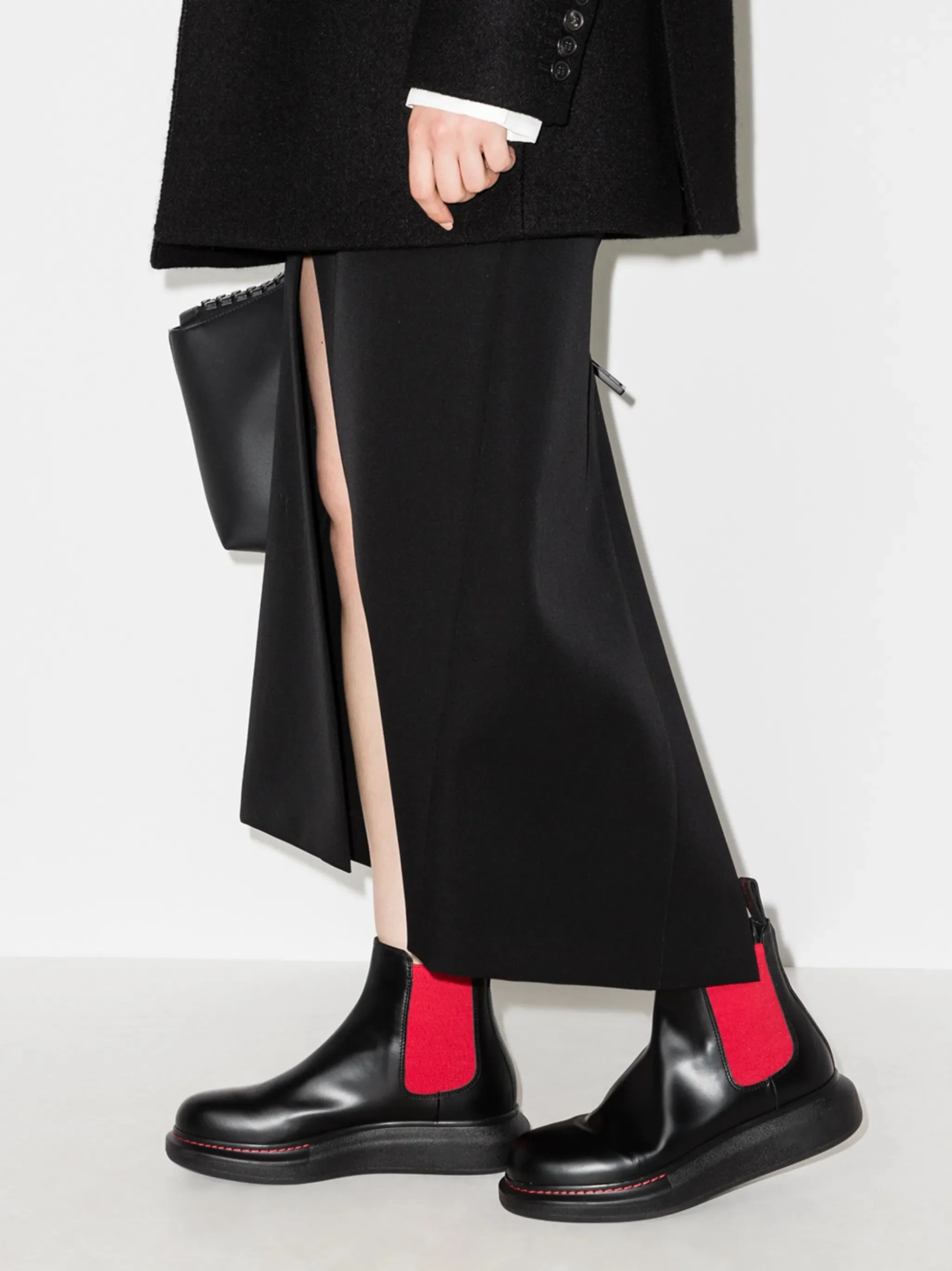 Chocolate Brown Chelsea Boots contrast panel Chelsea boots