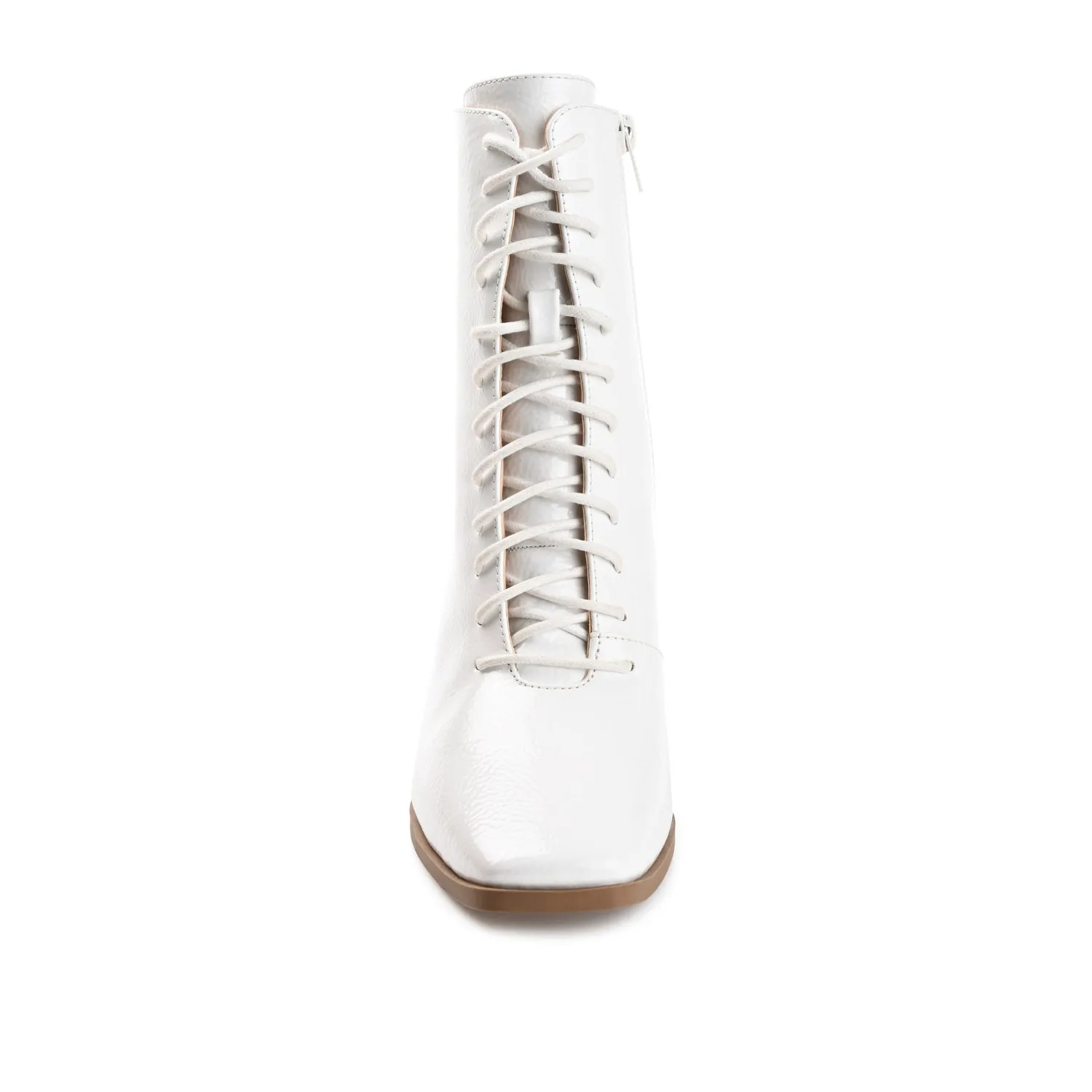 COVVA LACE-UP BOOTIES IN PATENT Fuel Combat Boots