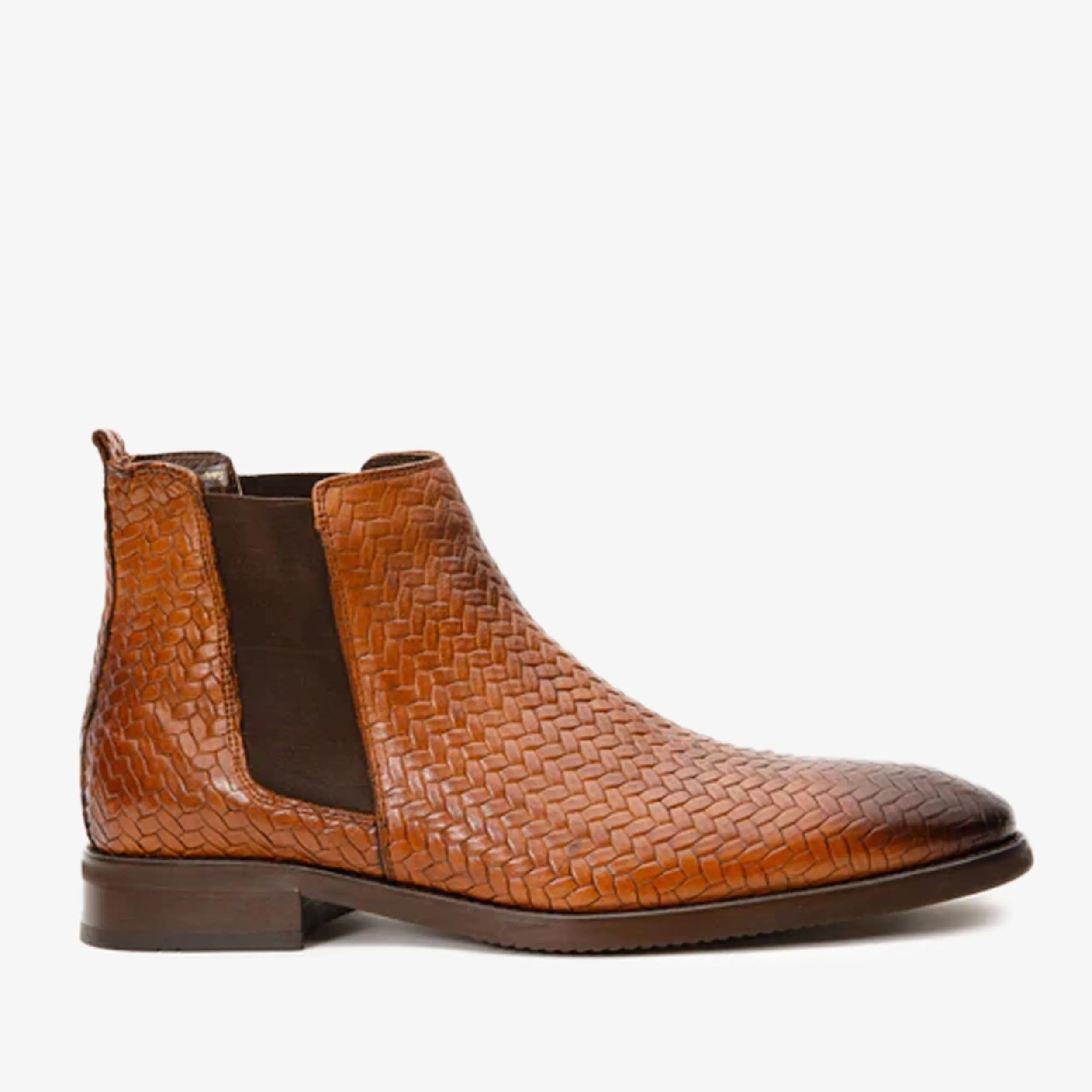The Oslo Tan Leather Chelsea Men Boot Track Sole Chelsea Boots