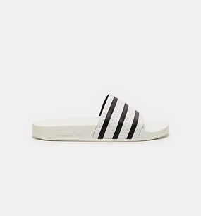 Adilette Mens Slides - White/Black Size House Slippers