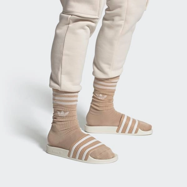 Adidas Men's Adilette Slides - Magic Beige / Cloud White / Off White Tasmanian Slippers