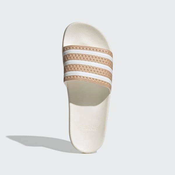 Ruby Slippers Shoes Adidas Men's Adilette Slides - Magic Beige / Cloud White / Off White