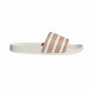 Drawing Of Slippers Adidas Men's Adilette Slides - Magic Beige / Cloud White / Off White
