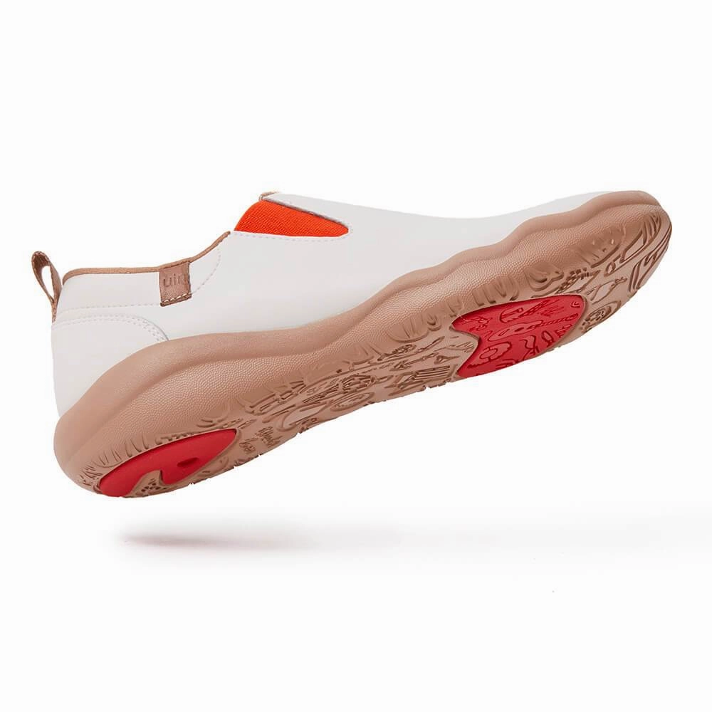 Praying Loafers Cuenca White Split Leather Men