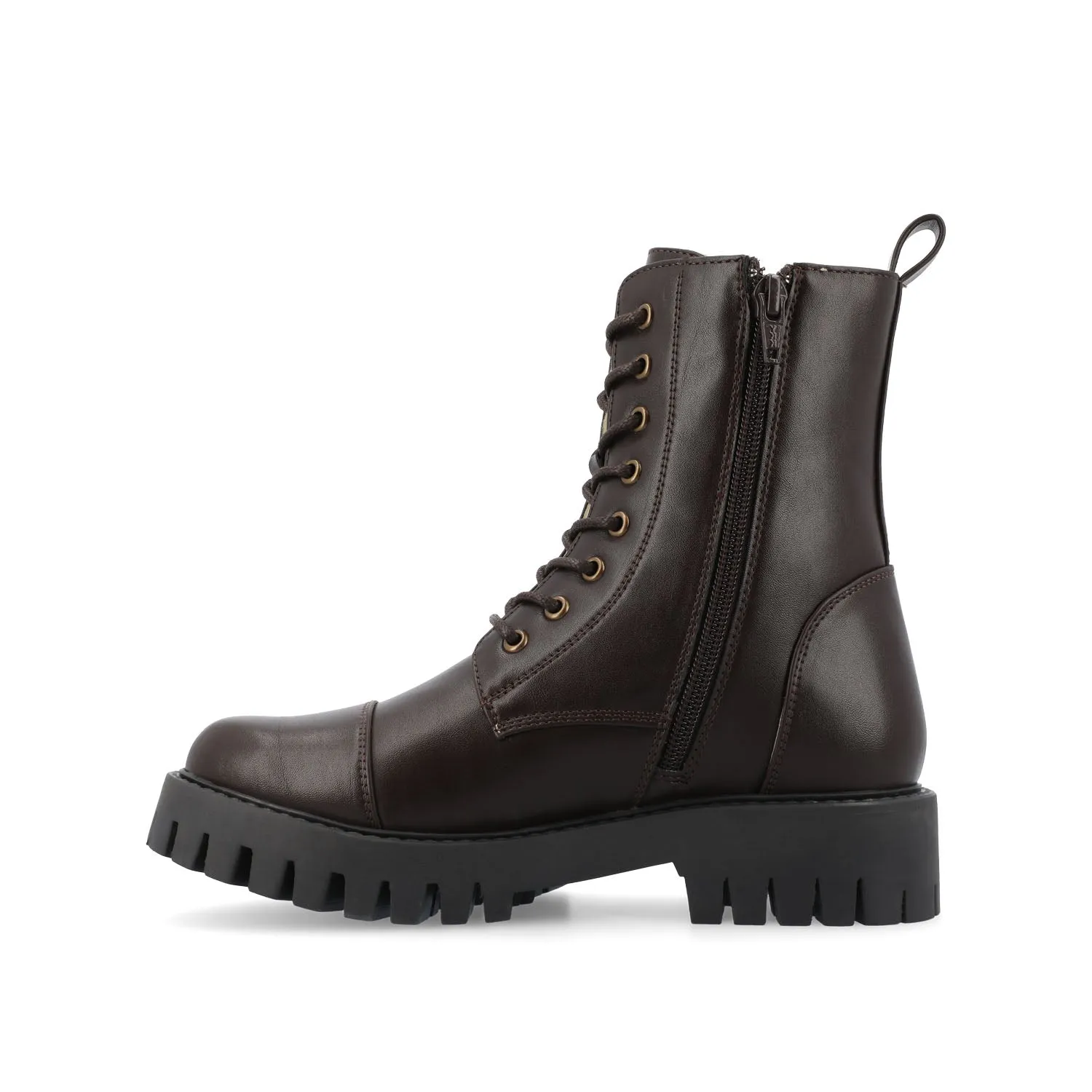 Steve Madden Gray Combat Boots - Combat Boots AALEY LACE-UP BOOTIES IN WIDE