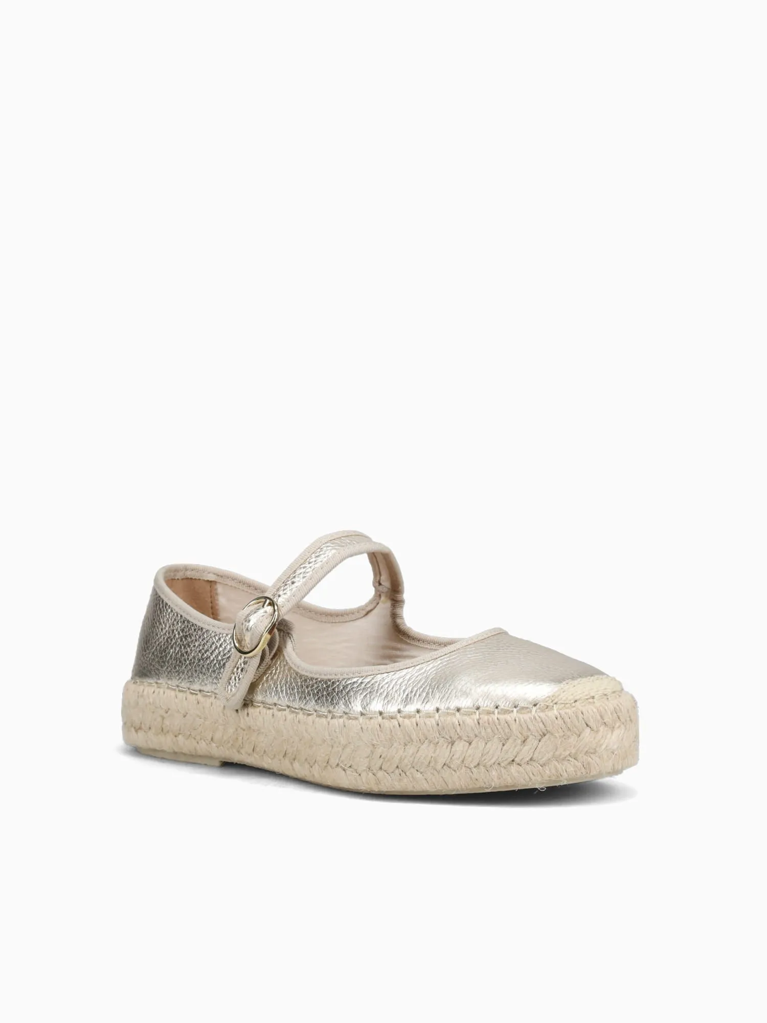 Alicia Oro Laminado Agnes B Espadrilles
