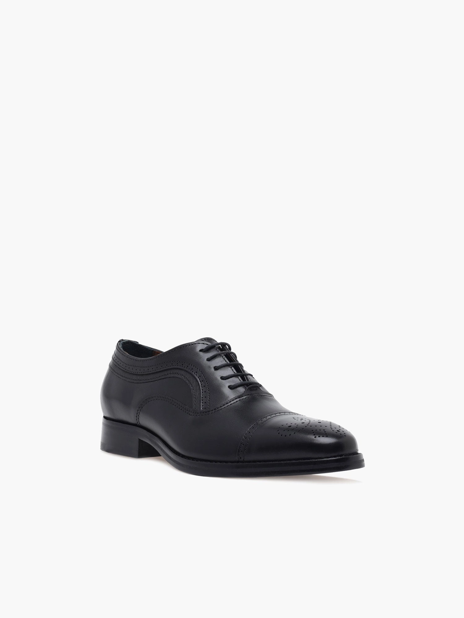 Danridge Cap Toe Black Leather øriginalgrand Ultra Wingtip Oxfords Pacific Blue