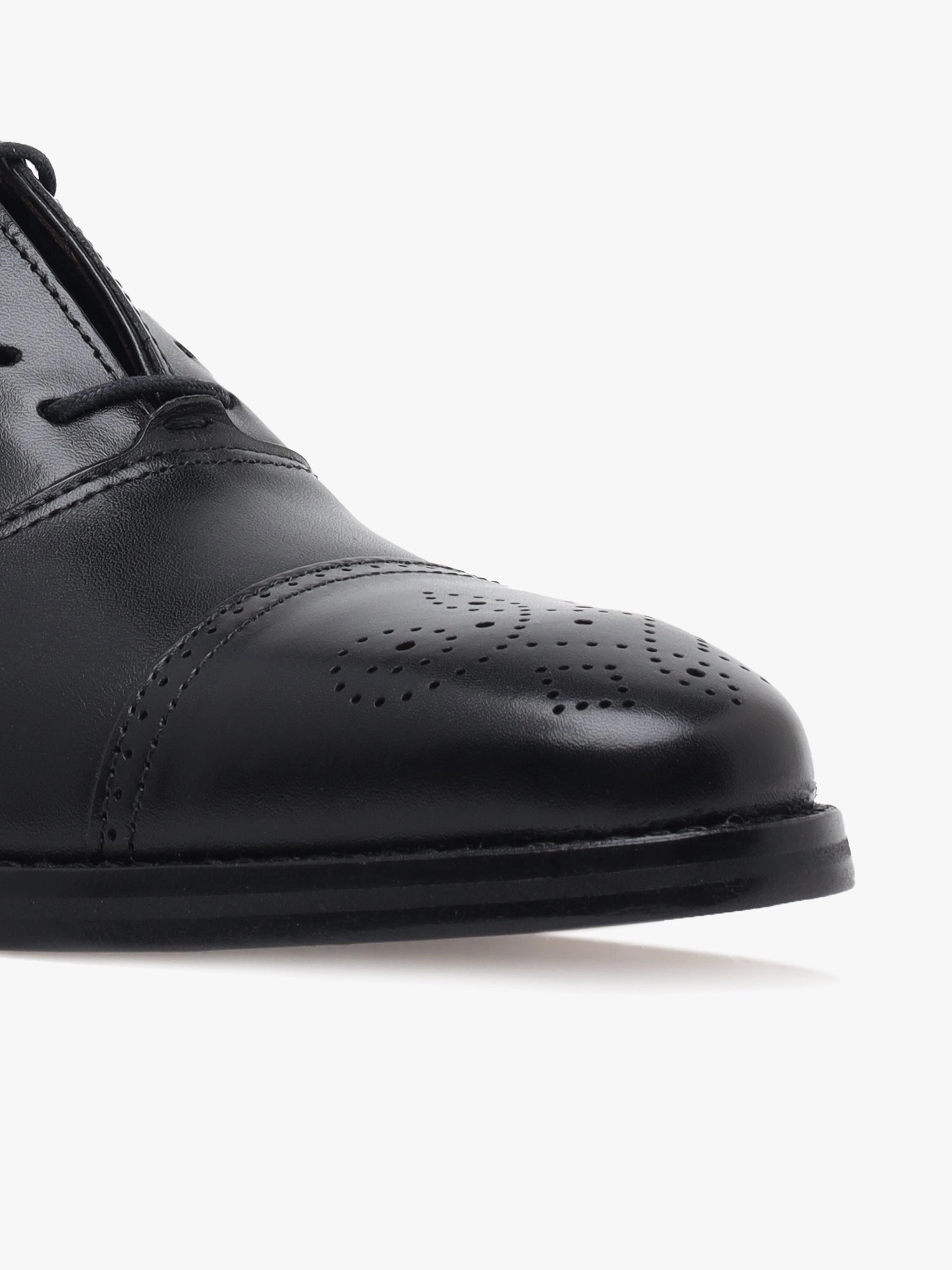Pinpoint Oxford Shirts Danridge Cap Toe Black Leather