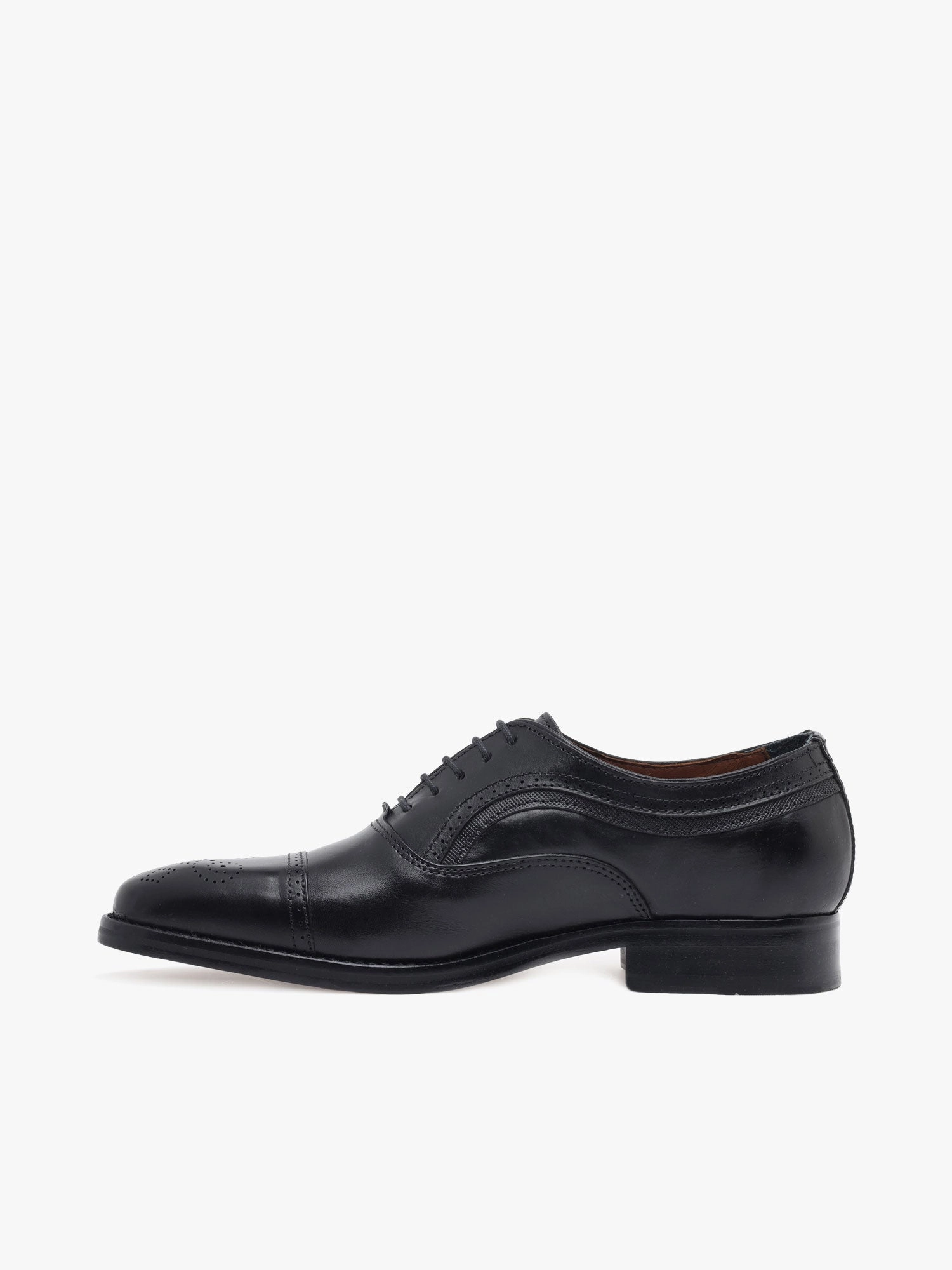 Danridge Cap Toe Black Leather Oxfords Made In Usa