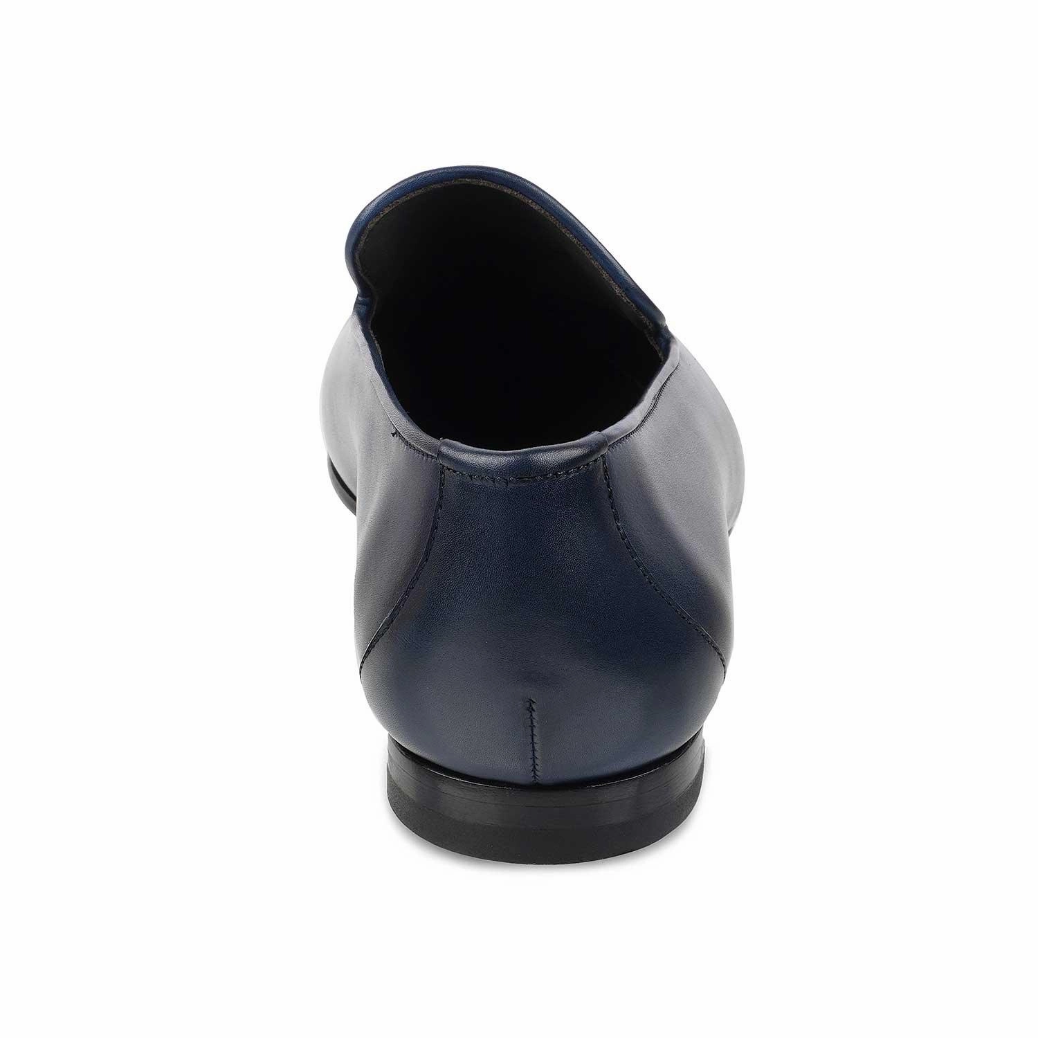 The Mancio Blue Men's Handcrafted Leather Loafers Tresmode Spring Loafers