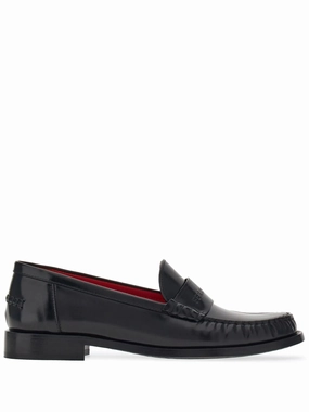 debossed-logo leather loafers Jewelled Loafers