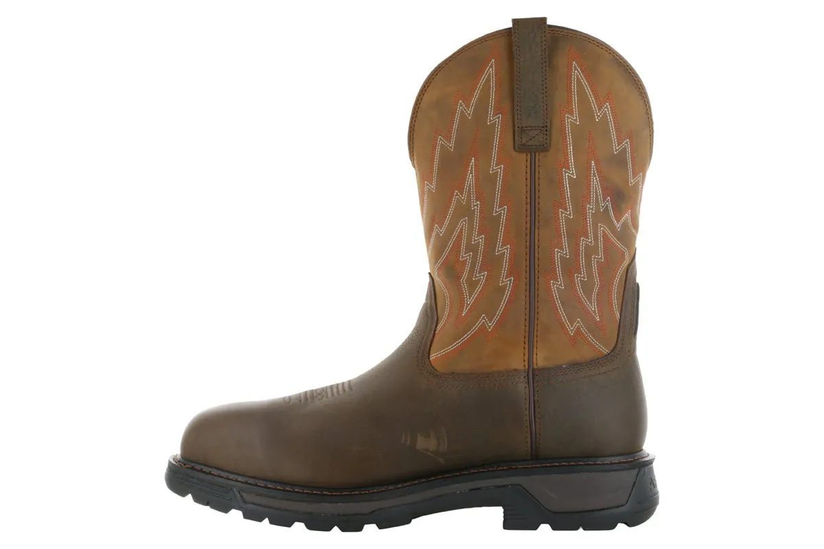 Short Slip On Work Boots Ariat Big Rig Western Work Waterproof Composite Toe Boot