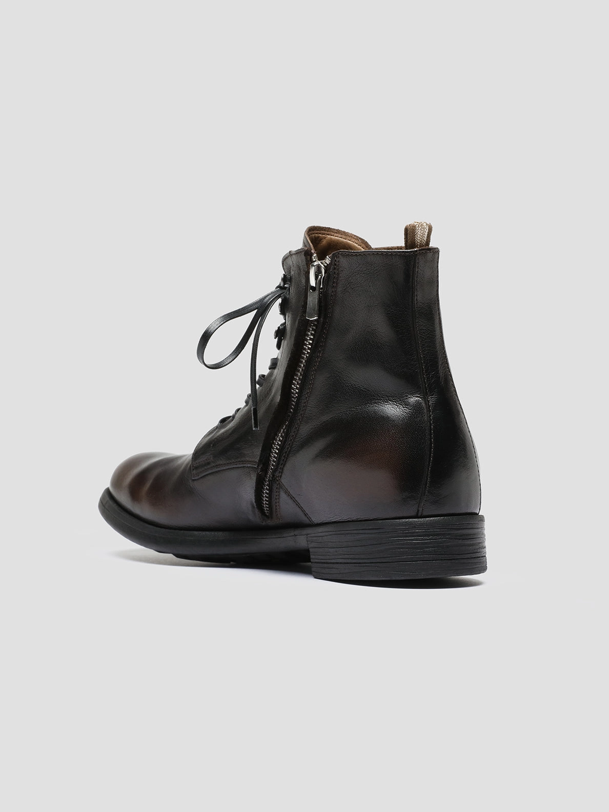 CHRONICLE 004 - Dark Brown Leather Ankle Boots Best Ankle Boots For Wide Ankles